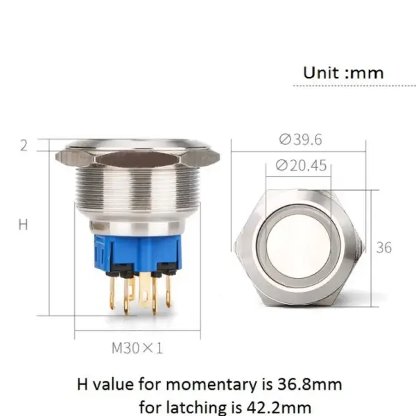 Push Button Switches Panel Mount