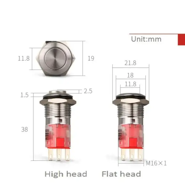 SPDT Push Button Switch