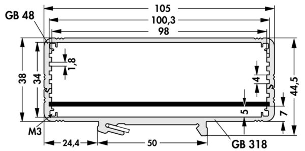 Miniature aluminium casing - AKG 105 38 160 ME KL - Image 2