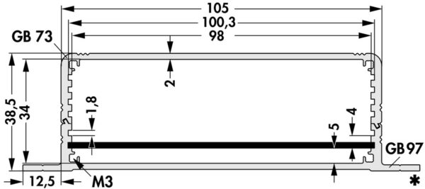 Miniature aluminium casing - AKG 105 38 160 ME L - Image 3