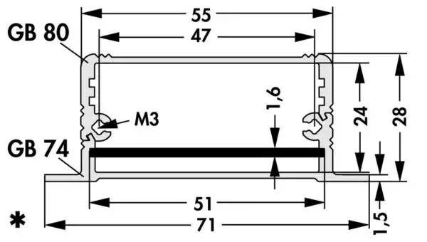 Miniature aluminium casing - AKG 55 28 L 80 ME - Image 2