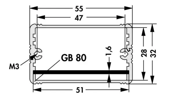 Miniature aluminium casing - AKG 55 32 80 LD ME - Image 2