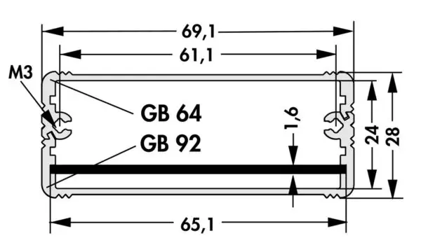 Miniature aluminium casing - AKG 69 28 100 ME - Image 3