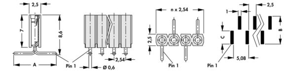 Female headers - BL 15 SMD 089 10