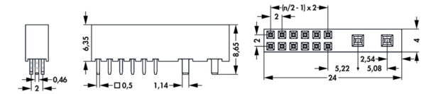 Female headers - BLY 10 SHK 14 02 G