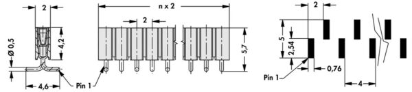 Female headers - BLY 5 SMD 8 B TR - Image 3