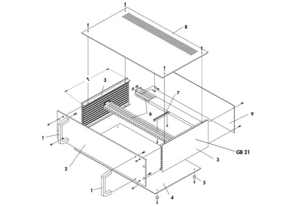 19" plug-in chassis - CE 3 360 - Image 3