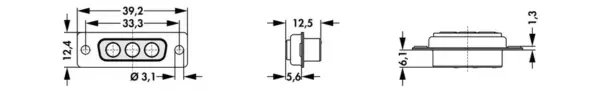 D-Sub mixed layout connectors - DBM 3W3 L - Image 2