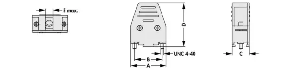 D-Sub hoods - DH KM 37 UN4