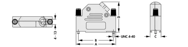 D-Sub hoods - DH MA 25 UN4