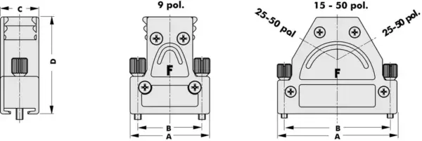 D-Sub hoods - DH 09 VM - Image 2