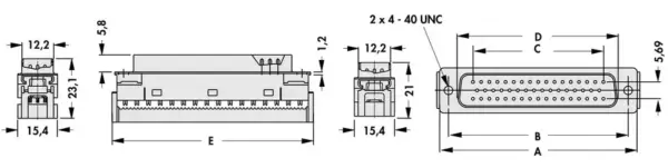 D-Sub connector for flat ribbon cable - DS BK 50 - Image 3