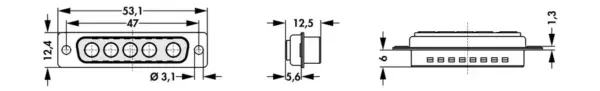 D-Sub mixed layout connectors - DSM 5W5 L - Image 2