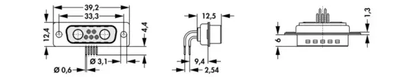 D-Sub mixed layout connectors - DSM 7W2 TA MW UN - Image 3