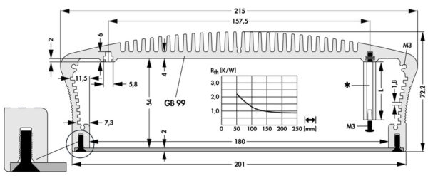 Heat dissipating case - EMB 215 150 ME KL BL - Image 3