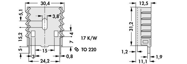 Finger shaped heatsinks - FK 249 SA 220 - Image 3