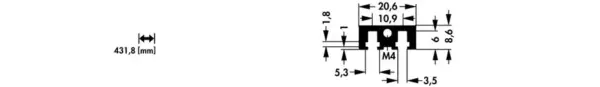 Profiles for 19" subracks - GB 32 L ME