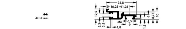 Profiles for 19" subracks - GB 34 L ME