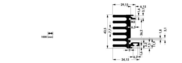 Profiles for cases - GB 53 1000 SA