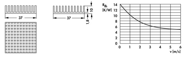 Heatsinks for BGAs - ICK BGA 37 x 37 x 10 - Image 2