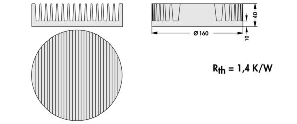 Heatsinks for LEDs - ICK LED R 160 x 40 - Image 2