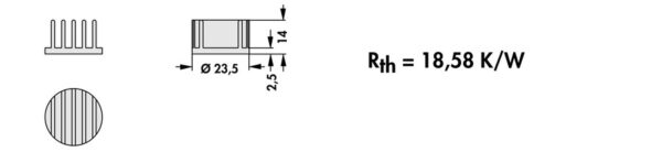 Heatsinks for LEDs - ICK LED R 23.5 x 14 - Image 2