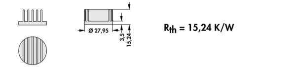 Heatsinks for LEDs - ICK LED R 28 x 15 - Image 3