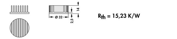 Heatsinks for LEDs - ICK LED R 32 x 14 - Image 3