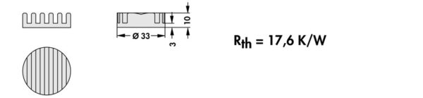 Heatsinks for LEDs - ICK LED R 33 x 10 - Image 3