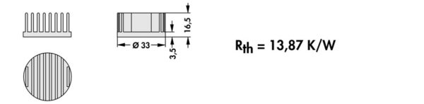 Heatsinks for LEDs - ICK LED R 33 x 16.5 - Image 2