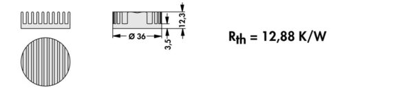 Heatsinks for LEDs - ICK LED R 36 x 12 - Image 3