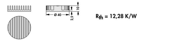 Heatsinks for LEDs - ICK LED R 40 x 10 - Image 3