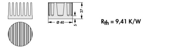 Heatsinks for LEDs - ICK LED R 40 x 27 - Image 3