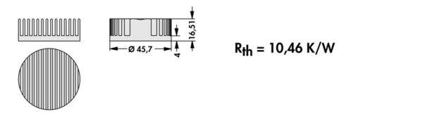 Heatsinks for LEDs - ICK LED R 45.7 x 16.5 - Image 2