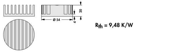 Heatsinks for LEDs - ICK LED R 54 x 20 - Image 3