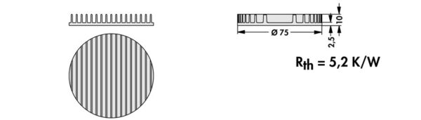 Heatsinks for LEDs - ICK LED R 75 x 10 - Image 2