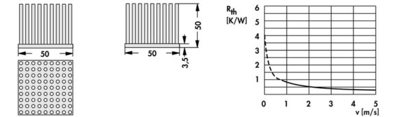 Pin heatsinks - ICK S 50 x 50 x 50 - Image 3