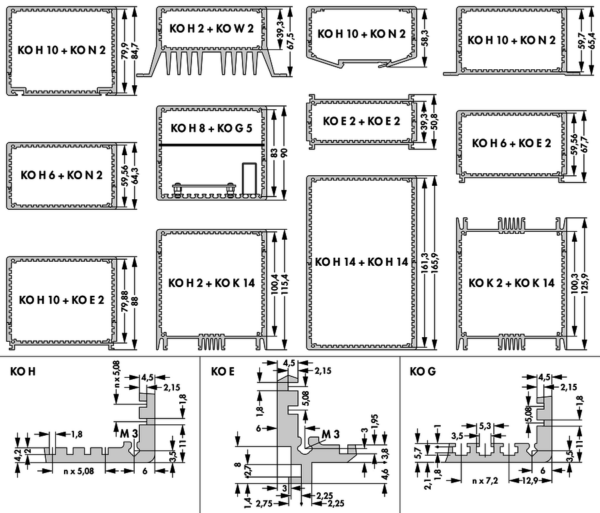 Enclosure profiles for combination cases - KO E 2 KO FR 1 100 MS mit Deckel - Image 6