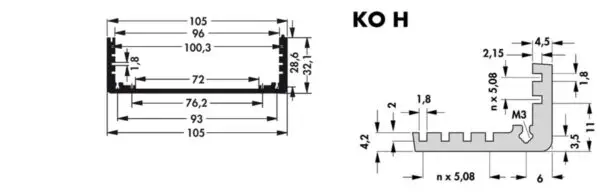 Enclosure profiles for combination cases - KO H 4 A 100 MS - Image 3