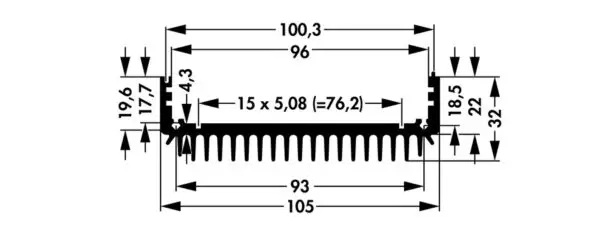 Enclosure profiles for combination cases - KO R 2 KO FR 1 100 SA mit Deckel - Image 2