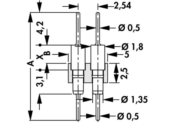 Male headers - MK 214 X 1 46 G