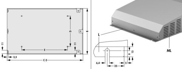 Shell-, extruded assembled cases, desk consoles and Euro cases - SGV P TP ML