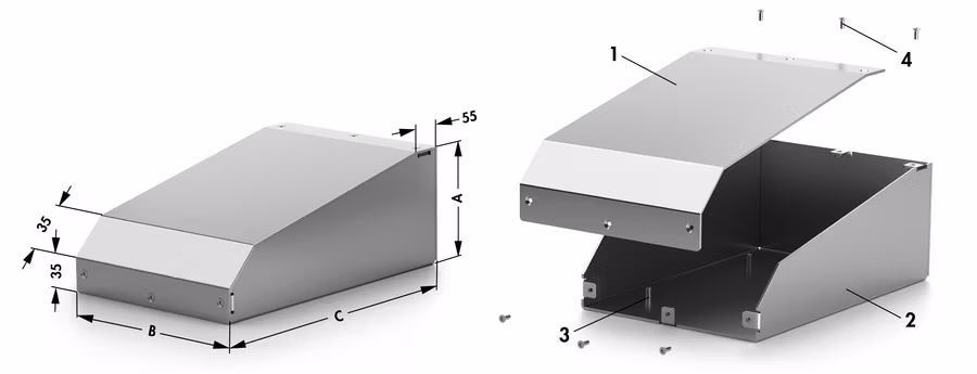 Shell-, extruded assembled cases, desk consoles and Euro cases - SGV P TP - Image 2