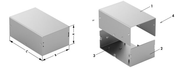 Shell-, extruded assembled cases, desk consoles and Euro cases - SGV TP ML