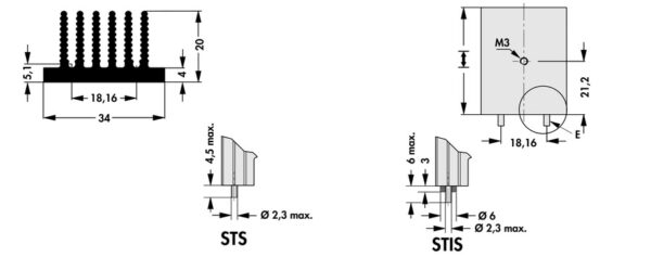 Extruded heatsinks for PCB mounting - SK 460 50 STIS - Image 3