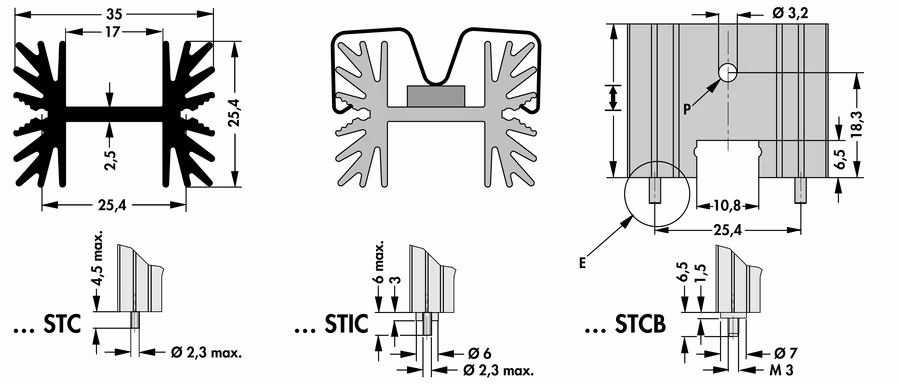 Extruded heatsinks for PCB mounting - SK 600 63.5 STC - Image 2