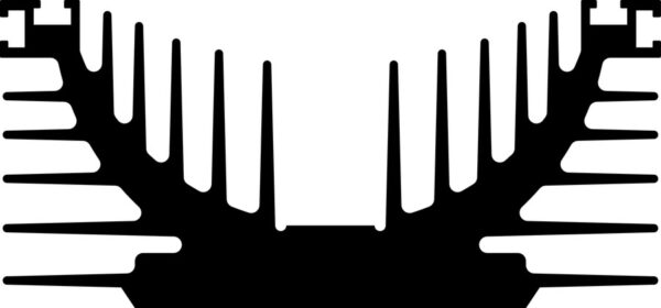 Standard extruded heatsinks - SK 698 75 AL WL