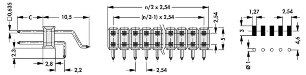 Male headers - SL 28 SMD THR 109 16 Z - Image 2