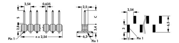 Male headers - SL 10 SMD 052 36 S B SM - Image 2