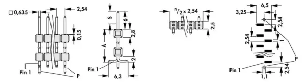 Male headers - SL 15 SMD 107 6 S - Image 2